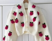 トップス Andmary Rosie flower knit tops pink ANDMARY】Rosie flower knit tops
