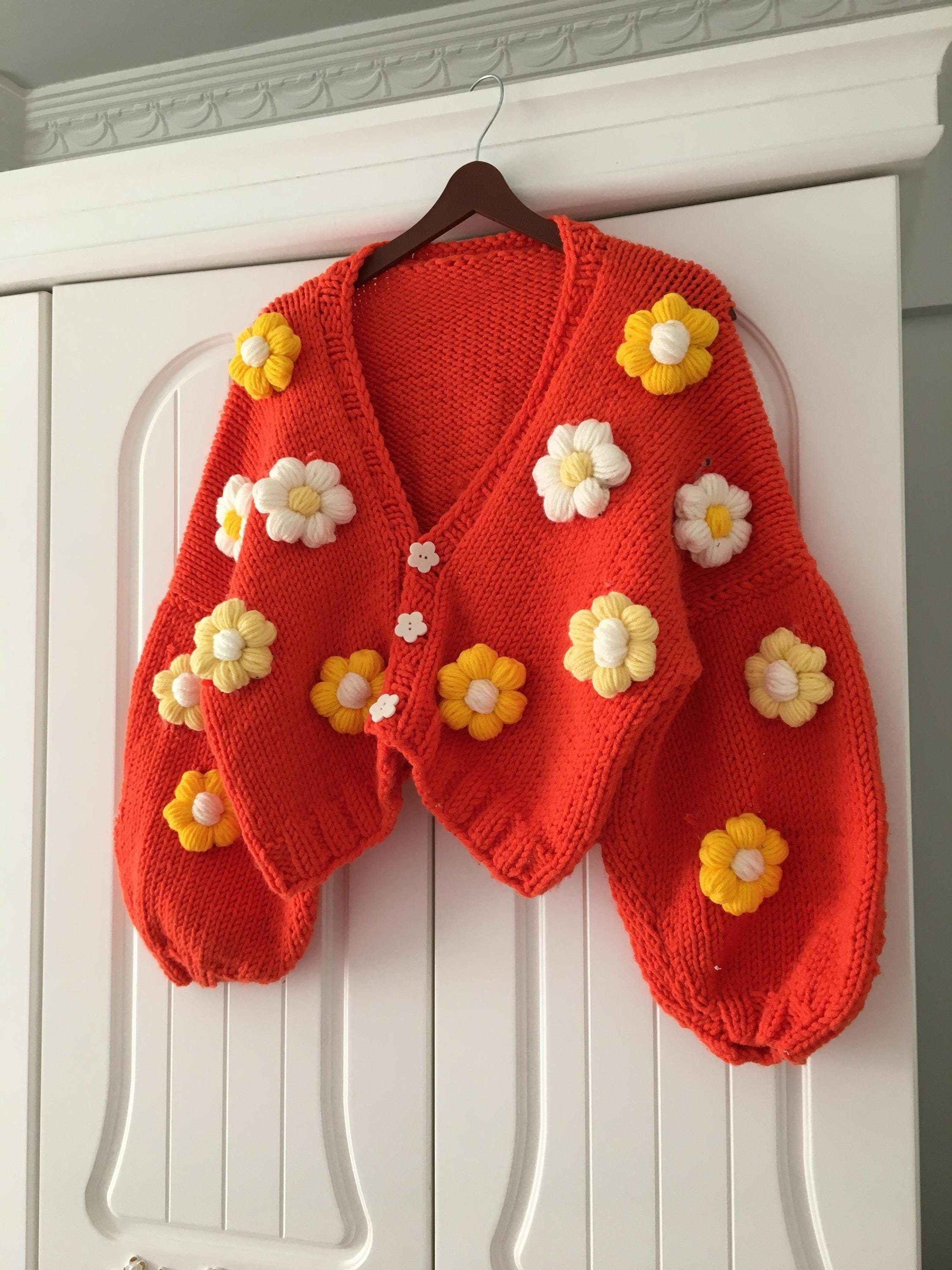 Rust orange cardigan