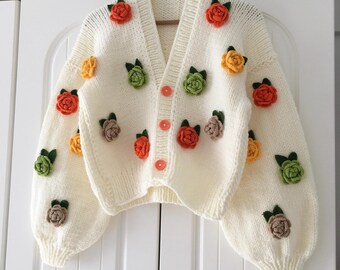 こと様 leinwande / Flower Knitted Cardigan Leinwande flower knitted cardigan