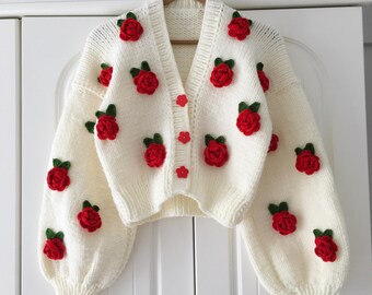 Rosie flower knit tops red ☆新品未開封☆ AM1808 andmary Rosie flower knit tops red｜Yahoo!フリマ（旧PayPay