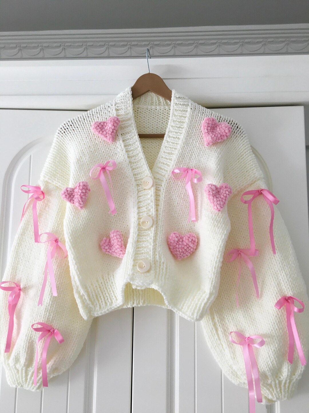 ANDMARY Lotta ribbon set cardiganピンク ANDMARY】Lotta ribbon set cardigan