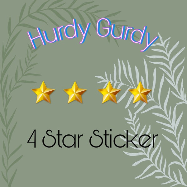 Hurdy Gurdy Sticker 4 Star