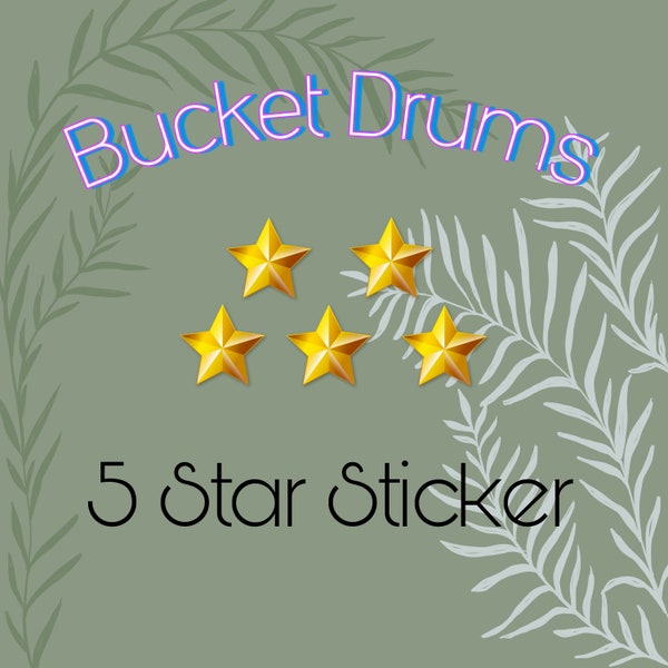 Bucket Drums Sticker 5 Star