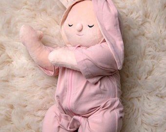 Comfort Claire Weighted Baby Doll: Pink Bunny Outfit, Anxiety Relief