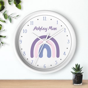Personalisierte Kinderzimmeruhr für Babyuhr, Kinderzimmer-Deko-Uhr, personalisierte Uhr für neues Baby, für Teenagerzimmer, Geschenk für neues Zuhause, Geschenk für Teenagerzimmer