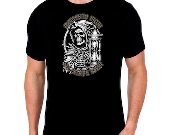 Grim Reaper T-Shirt: Memento Mori Skull Art, Gothic Design