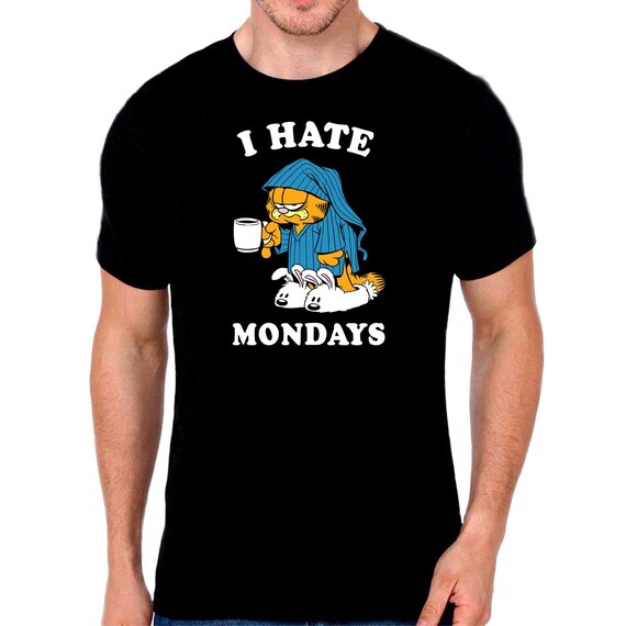 Cat Lover T Shirt Gift For Cat Owner T Shirt - Lazy Monday T shirt Gift For Cartoon Fan