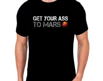 Space X T Shirt Mars T Shirt Gift Elon Musk NASA T Shirt Gift For Sci Fi Fan Sci Fi Fan T Shirt For Men