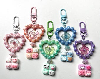 Kawaii Chocolate Tile Character Keychains