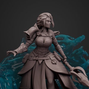 Jaina Proudmoore STL File for 3D Printing,3D Digital File, Stl 3D model design, Jaina Statue STL,World of Warcraft STL Figure