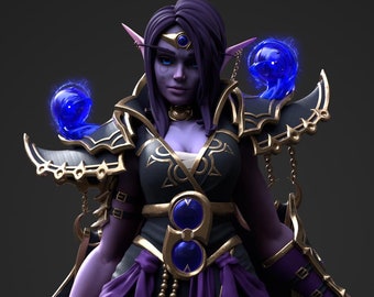 Xal'atath-statyn STL-fil: World of Warcraft 3D-modell (digital nedladdning)