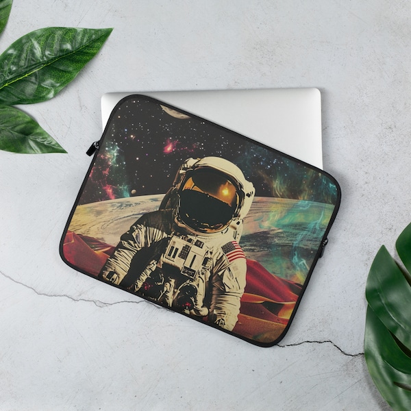 Laptop Sleeve Bag Black Astronaut Men in Space Galaxy Graphic Print Lightweight
