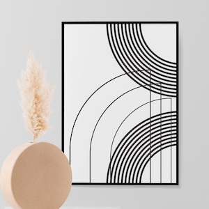 Black & White Abstract Art Digital Print