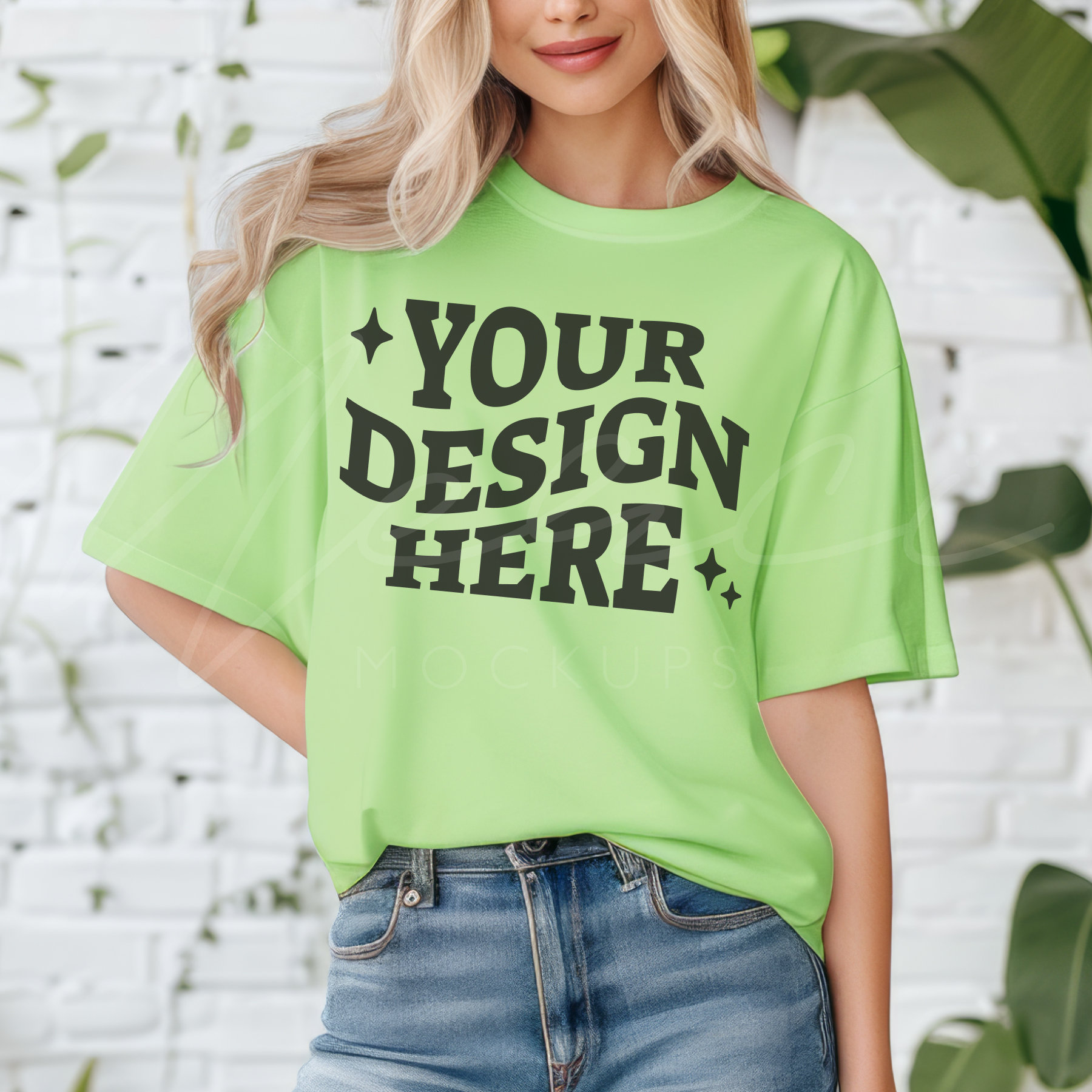 Camiseta De Algodón Con Estampado - VERDE - - 8.00