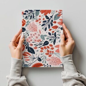 Hardcover Journal Mockup, Printify Ruled Line Journal Matte, Full wraparound print Journal Mock up, Canva Drag and Drop PNG PSD Smart Object image 2