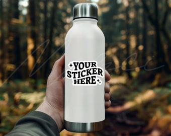 Tumbler Sticker Mockup, Water Bottle Sticker Mockup, Sticker Mockups, Bottles Stickers Mockup, Decal Sticker, Lifestyle Sticker mock up
