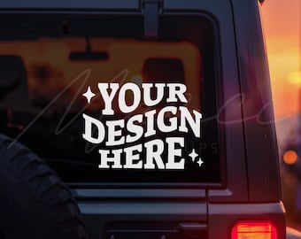 Car Window Mockup, Car Sticker Mock-up, Rear Window Mocks, Car Decal ...