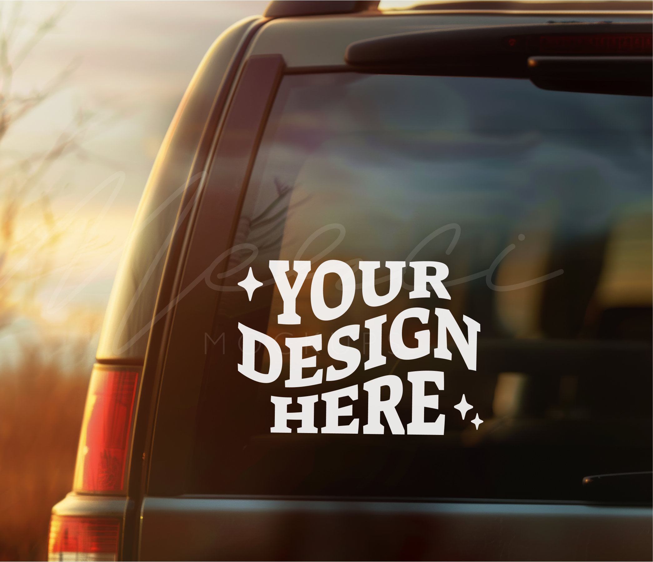 Car Window Mockup, Car Sticker Mock-up, Rear Window Mocks, Car Decal ...