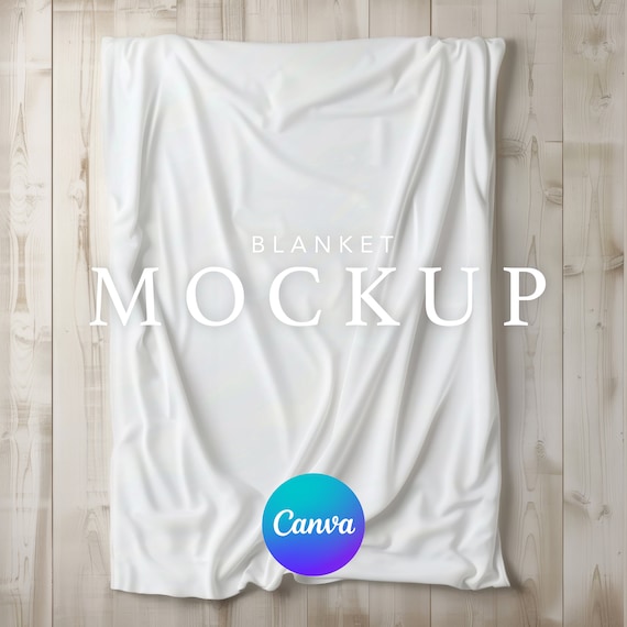 Blanket Mockup Template, Velveteen Plush Blanket, Minky Blanket, Canva Drag & Drop, PNG Canva Overlay, Transparent Blank Printify Mock up
