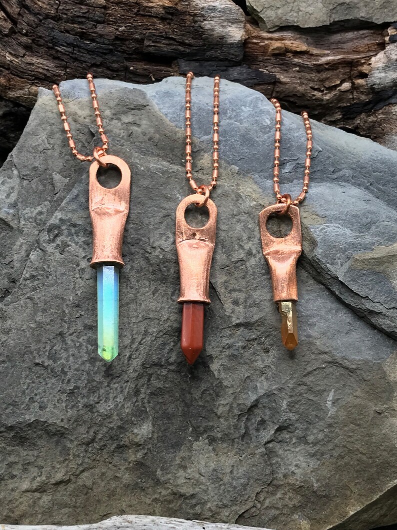 titanium quartz necklace