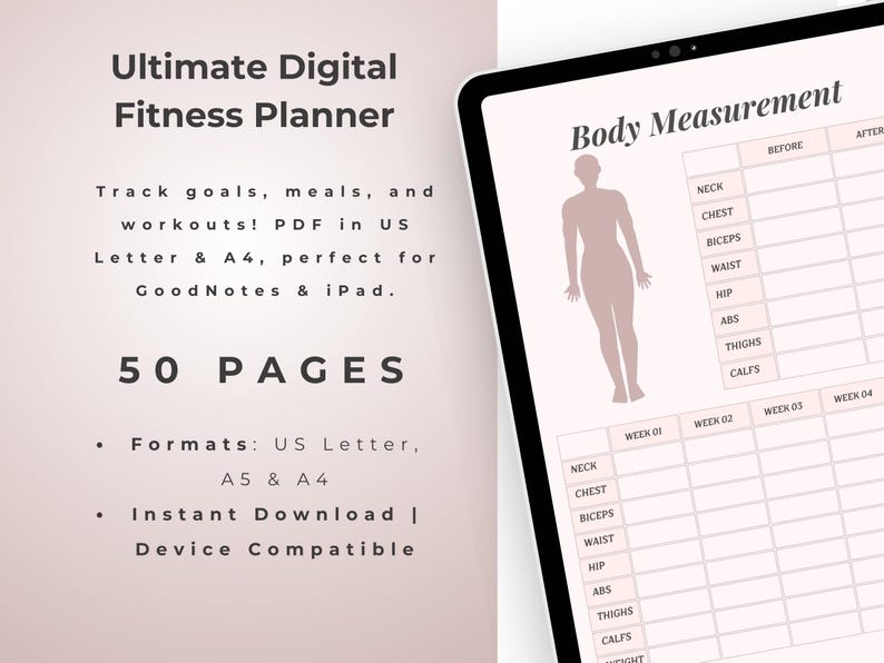 Fitness Planner Exercise Planner Fitness Journal Workout Tracker