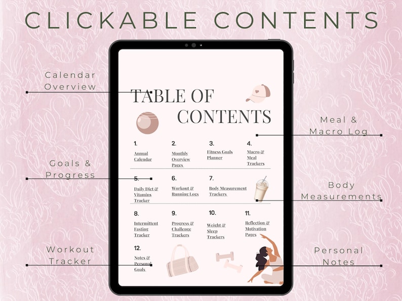 Fitness Planner Exercise Planner Fitness Journal Workout Tracker