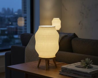 Mood lamp, 3D printed lamp, bedside lamp for modern interior decoration, 3D printed lamp