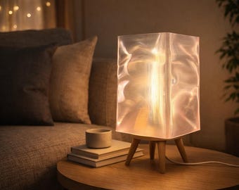 Mood lamp, 3D printed lamp, bedside lamp for modern interior decoration, 3D printed lamp