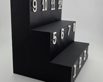 3 Tier display numbered 1-12 (doorables or anything else)(3d file)