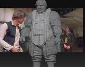 Star Wars Jabba The Hutt Crime Lord Custom Articulated Figure 3D Printed