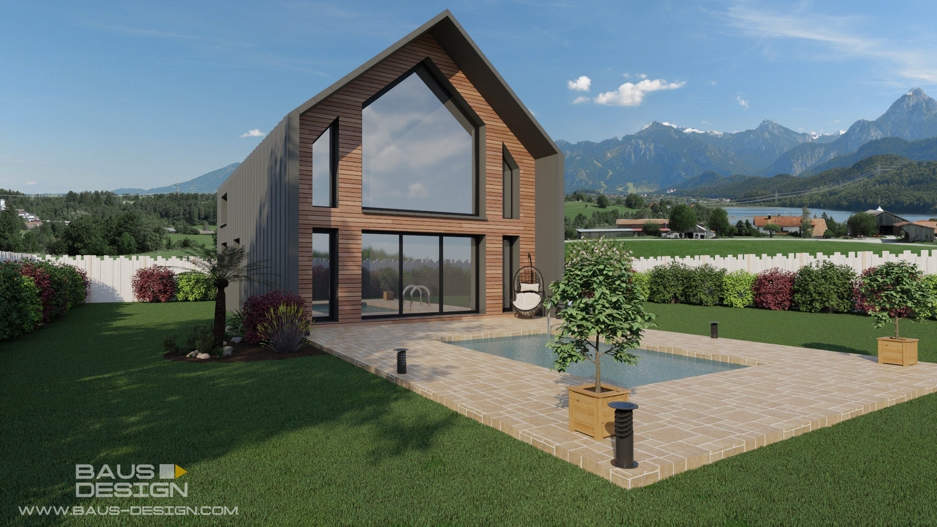 Modern zinc and wood house, 95m2, 3 bedrooms - Elegance and comfort on two floors
