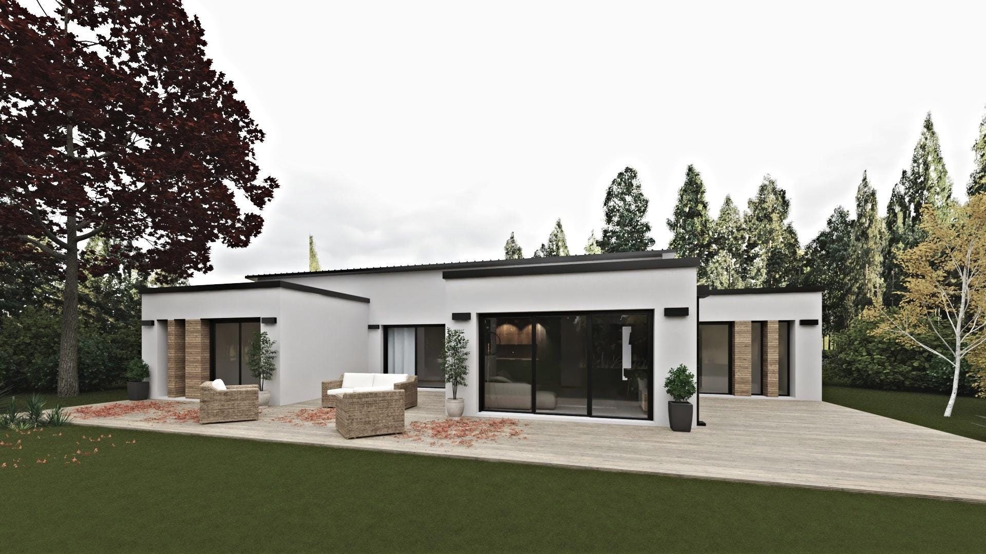 Maison de Plain-Pied Moderne de 134m2 : Confort, Espace et Luminosité ...