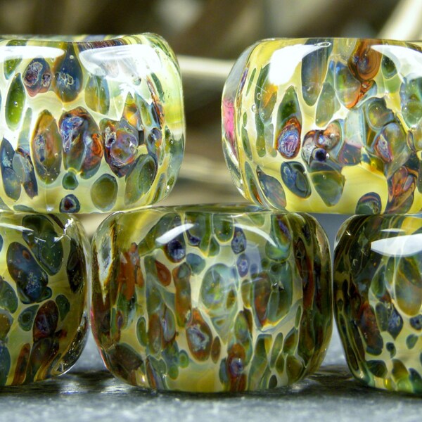 CrazyCatGlass Lampwork Boro Beads Snakeskin Stones