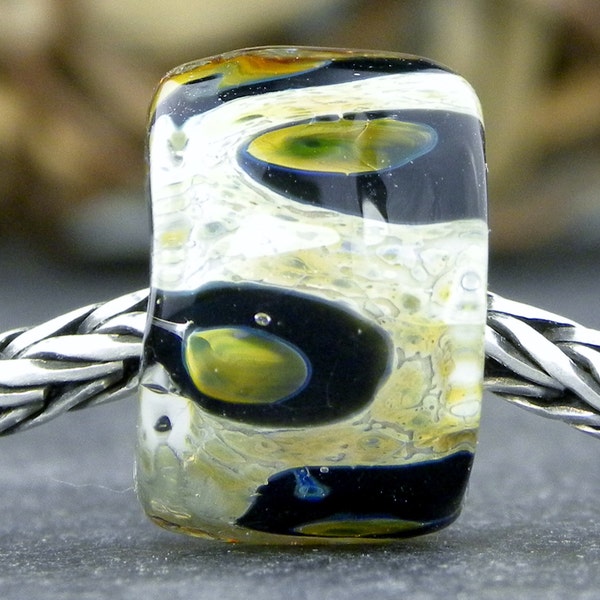 CrazyCatGlass Lampwork Boro Beads Gold Safari BHB Stone