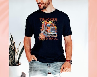 Trucker T-Shirt: Retro "Long Haul" Design, Truck Driver Gift