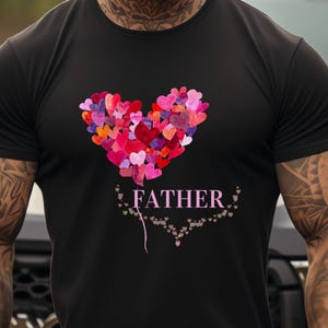Love Heart Father T-Shirt: Valentine&#39;s Day Dad Gift