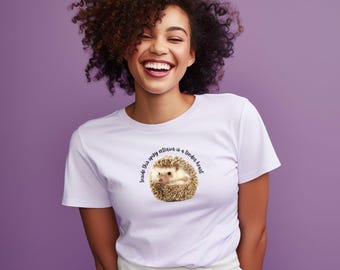 Hedgehog Bella Canvas Tee, Animal Lover Gift