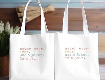 Mahjong Lover Tote Bag, Game Night Gift