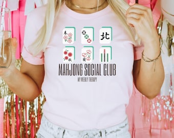 Mahjong Social Club T-Shirt: Mahjongg Lover Gift