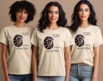 Funny Mom Life T-Shirt: Mischievous Lemur, Gangster Kids