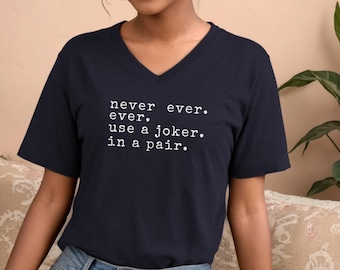 Mahjong Game Night V-Neck Shirt: Mahjongg Lover Gift