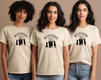Funny Motherhood T-Shirt: Toughest Hood Mom Life Tee
