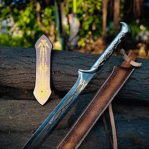 Viking Sword, Long Medieval Unique Collectible Piece, Perfect Anniversary Gift, Movie Replica, Elvin Sword, Groomsmen, Gift for him, Master,