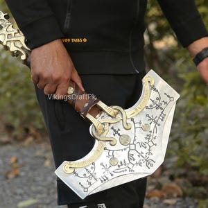 God of War Mjolnir: 16&quot; Stainless Steel Thor Hammer Replica