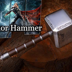 Martello di Thor in metallo, versione migliorata Thor Mjolnir, Thor Cosplay 1/1 Scala Film Prop, Thors Mjolnir, Martello di Thor, Martello di Thor