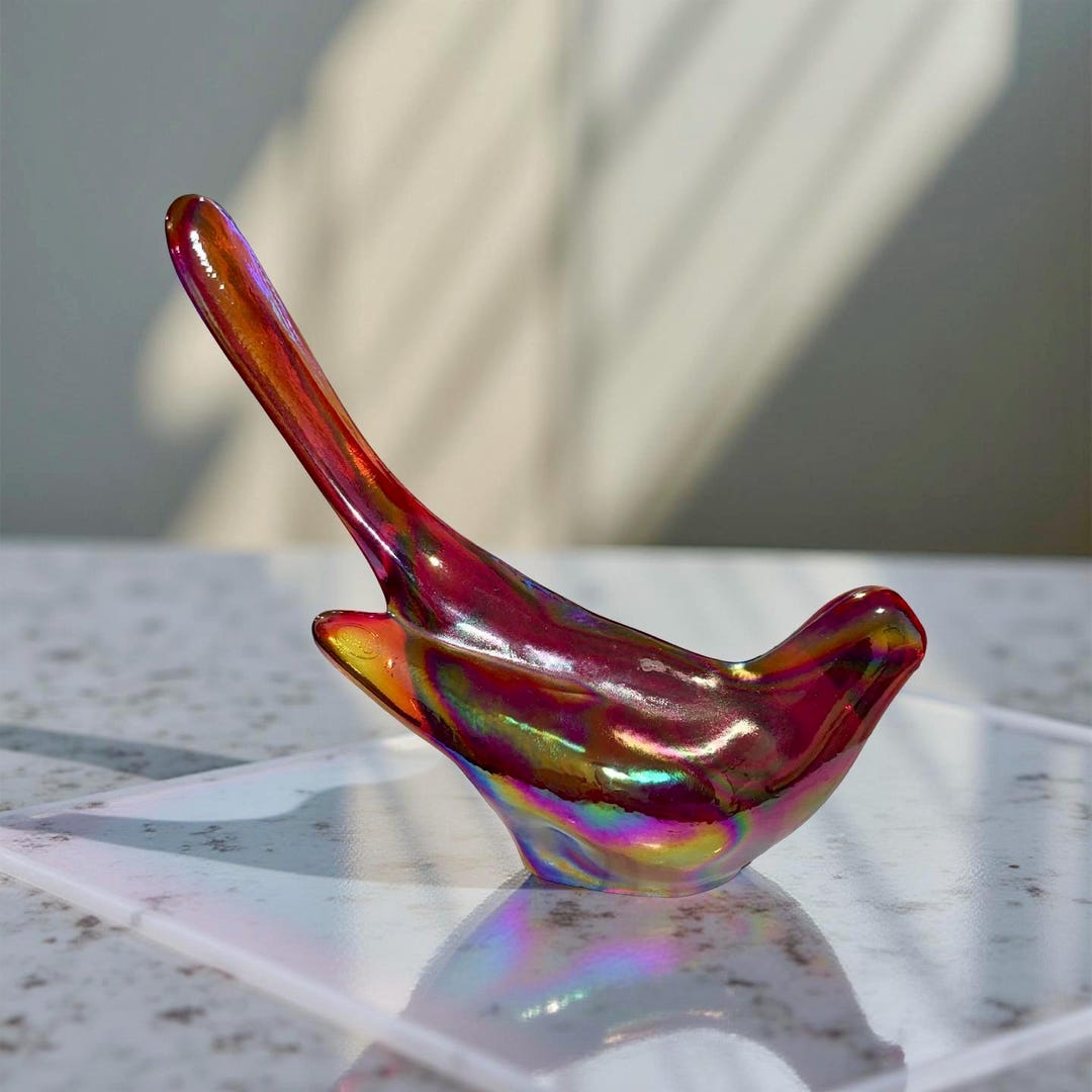 Rare Fenton Pink Happiness Bird – Vintage Art Glass Sculpture - Etsy