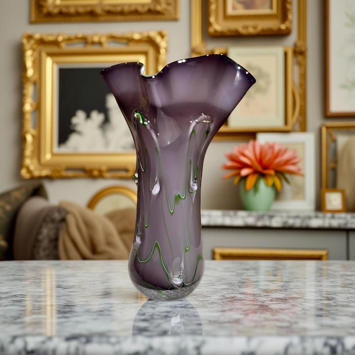 Purple Murano Vase - Etsy