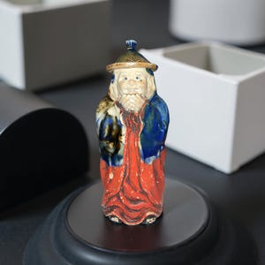 Antique Sumida Gawa Character Lidded Jug – Inoue Ryosai, Japanese Pottery c.1900