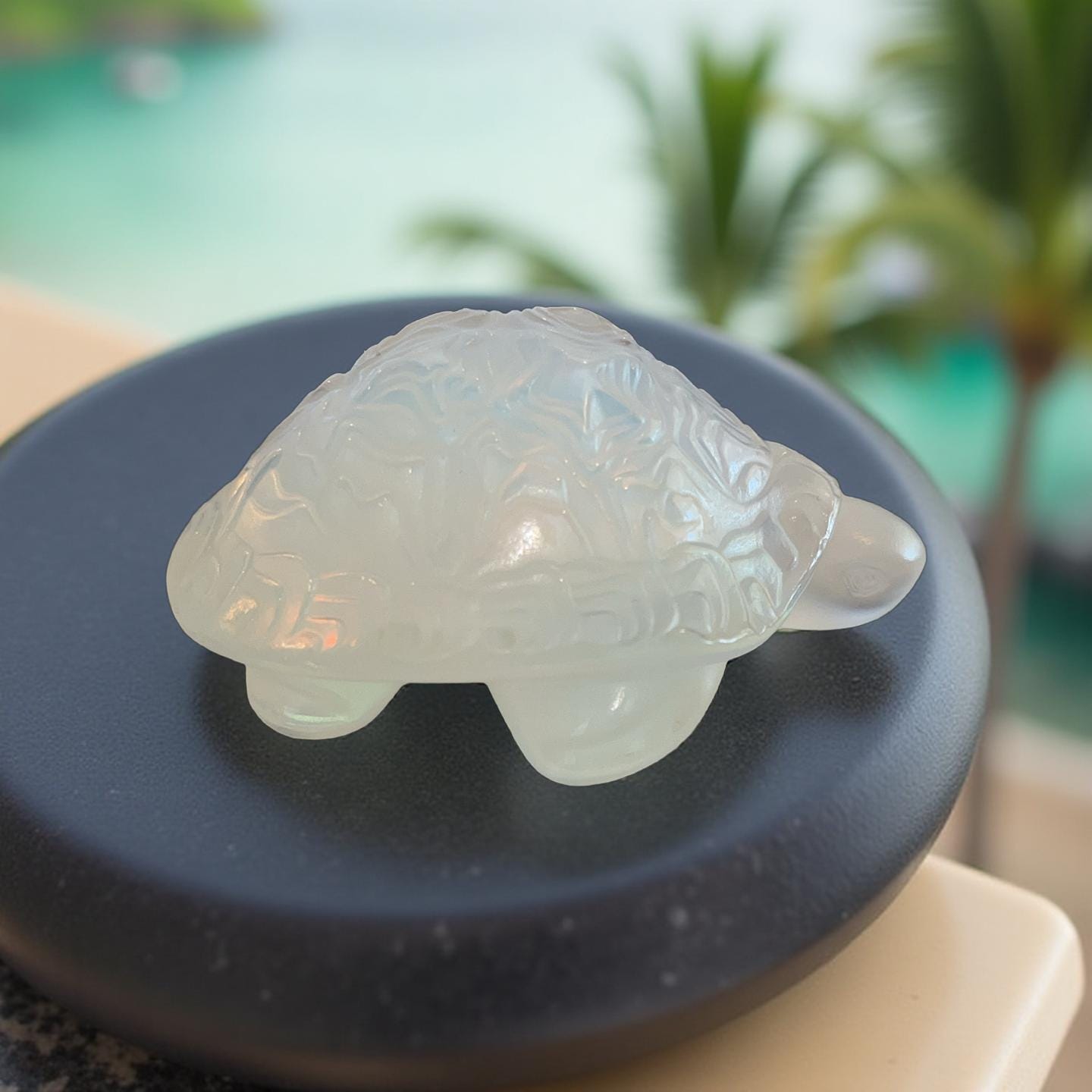 Lalique Opalescent Art Glass Turtle Figurine – Elegant French