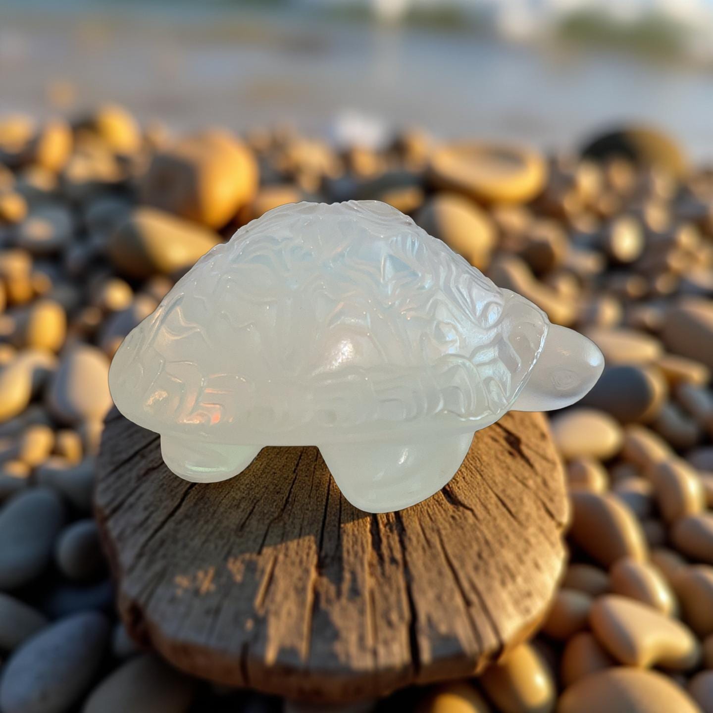 ラリック LALIQUE 亀 オブジェ ガラス クリスタル フィギュリン Lalique Opalescent Art Glass Turtle Figurine – Elegant French